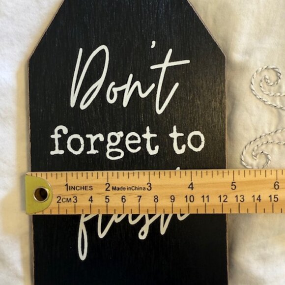 Hobby Lobby Don't forget to flush Chalk Wooden Sign Wall Decor Farmhouse Home - Picture 2 of 3